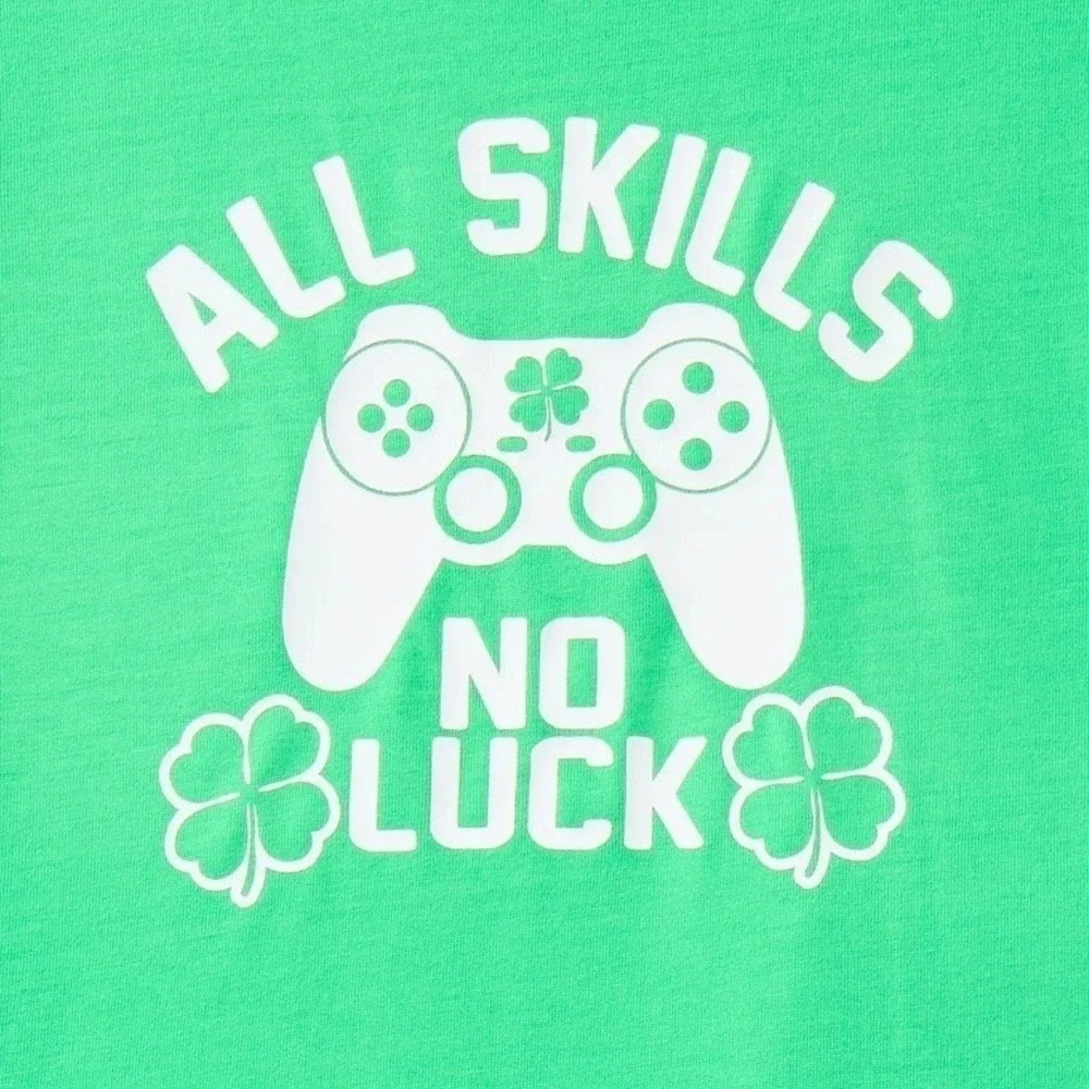 Wonder‎ Nation Kids Size S Gamer St Patricks Day Pajama Set All Skills No Luck